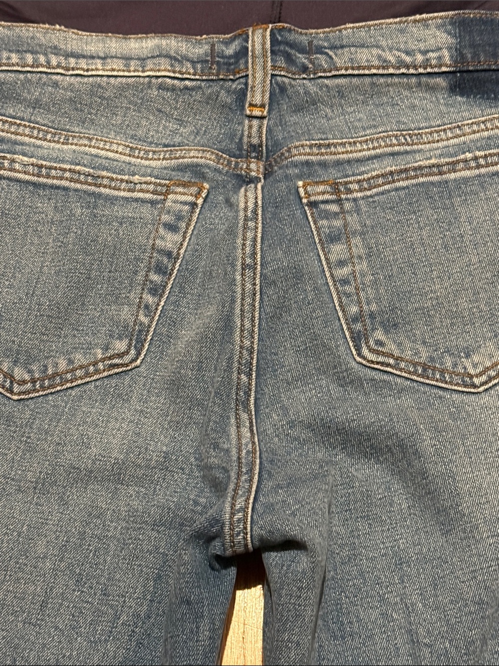 Abercrombie Maternity Light Blue 90s Straight Jeans Over-Belly Size 27/4 - Picture 14 of 16